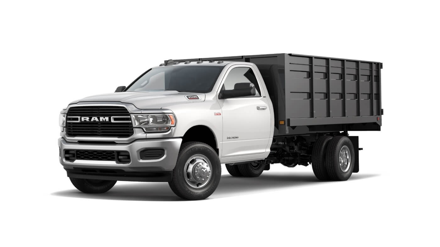 3/4 front view of the Ram Chassis Cab 3500.