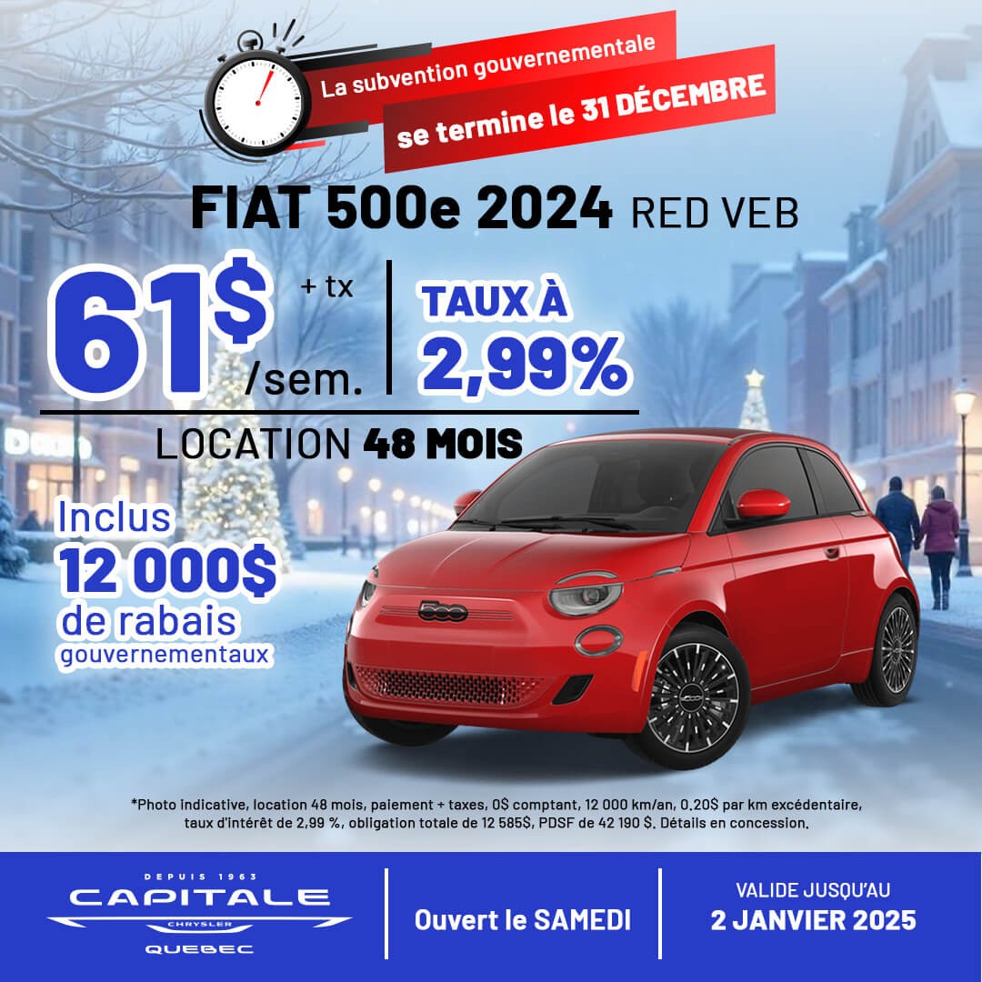 Fiat 500e 2024 100% electric