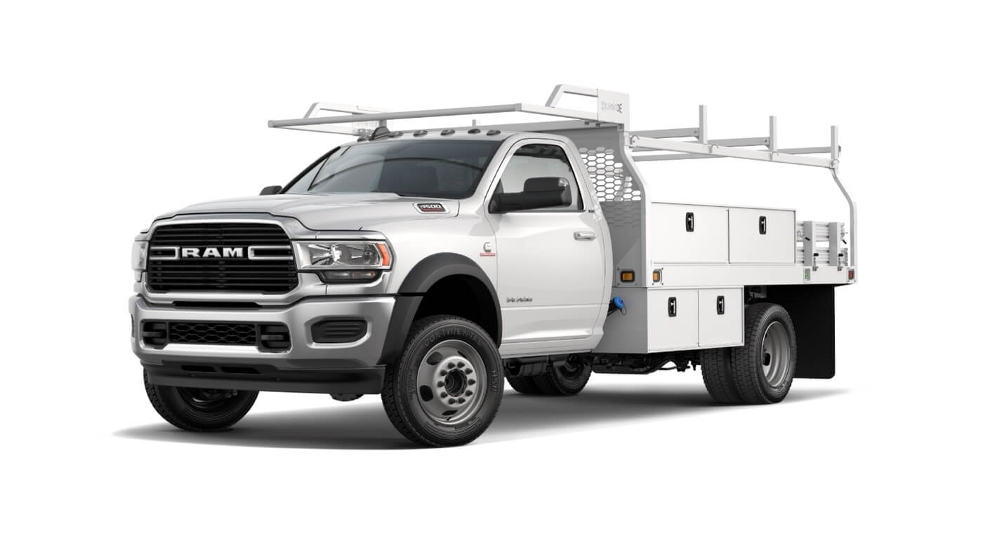 Front 3/4 view of the 2024 Ram Chassis Cab 4500.